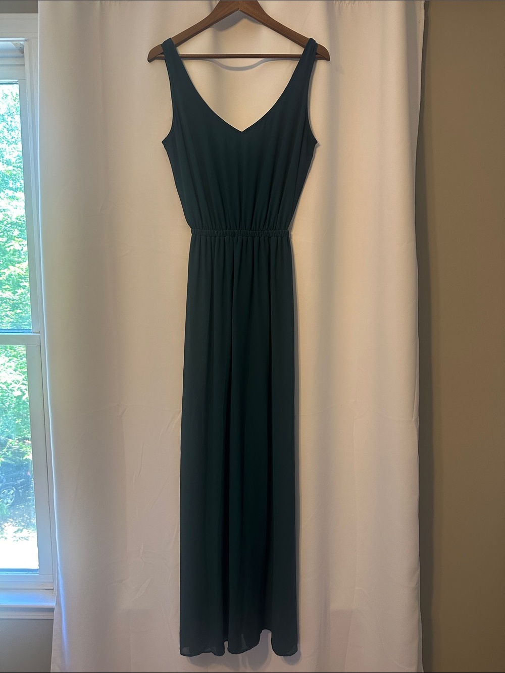 Show Me Your MuMu Teal V-Neck Sleeveless Maxi Dress